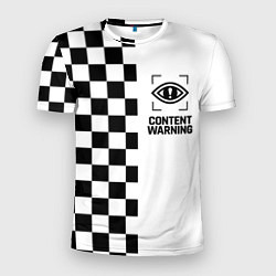 Мужская спорт-футболка Content Warning шашечки