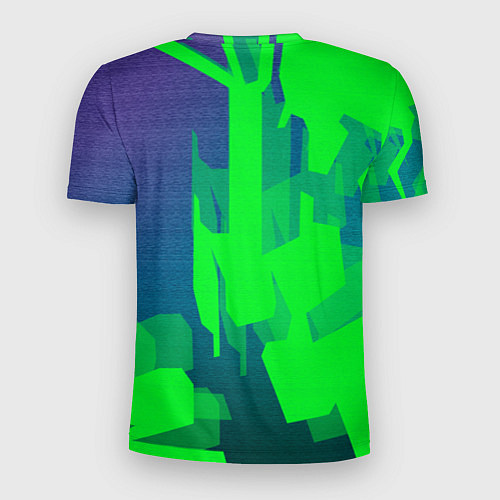 Мужская спорт-футболка Зеленый фиолет / 3D-принт – фото 2