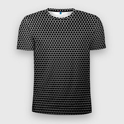 Мужская спорт-футболка Кольчуга чёрно-серый
