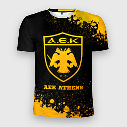 Мужская спорт-футболка AEK Athens - gold gradient