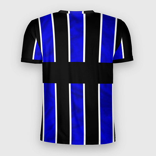 Мужская спорт-футболка Россия- черно-синяя униформа / 3D-принт – фото 2