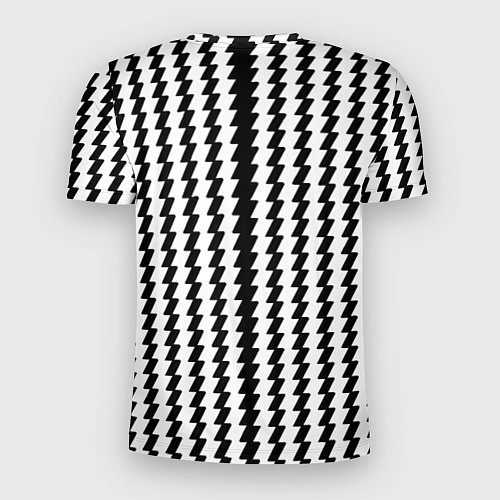 Мужская спорт-футболка Чёрно-белые вертикальные полосы / 3D-принт – фото 2