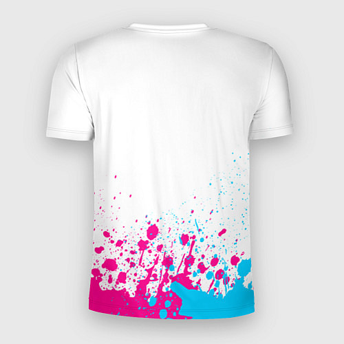 Мужская спорт-футболка Leeds United neon gradient style посередине / 3D-принт – фото 2