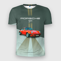 Футболка спортивная мужская Porsche спортивный немецкий автомобиль, цвет: 3D-принт