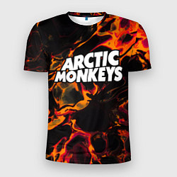 Футболка спортивная мужская Arctic Monkeys red lava, цвет: 3D-принт