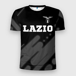 Футболка спортивная мужская Lazio sport на темном фоне посередине, цвет: 3D-принт