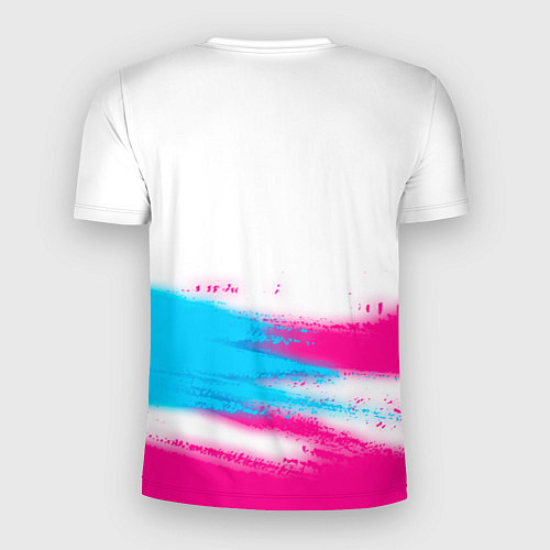 Мужская спорт-футболка Aston Villa neon gradient style посередине / 3D-принт – фото 2