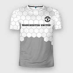 Мужская спорт-футболка Manchester United sport на светлом фоне посередине