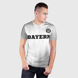 Футболка спортивная мужская Bayern sport на светлом фоне посередине, цвет: 3D-принт — фото 2