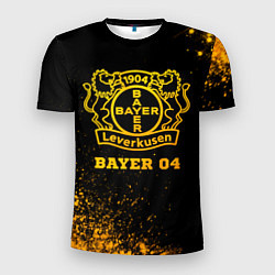 Мужская спорт-футболка Bayer 04 - gold gradient