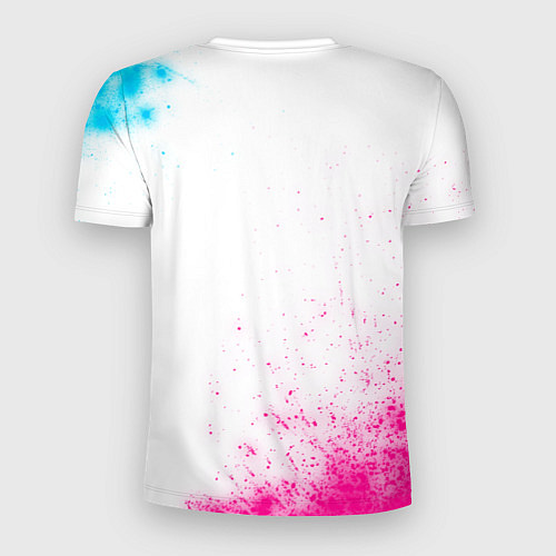 Мужская спорт-футболка Ajax neon gradient style / 3D-принт – фото 2