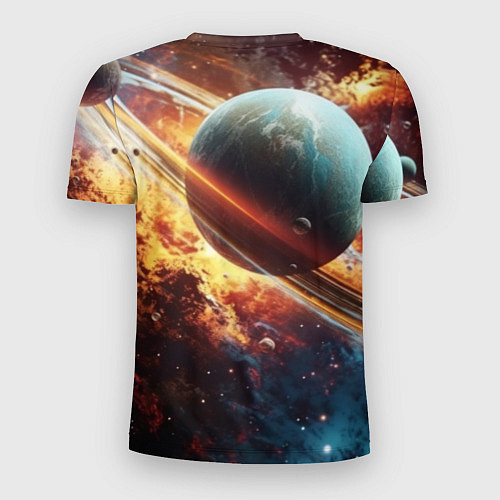 Мужская спорт-футболка Большая планета / 3D-принт – фото 2