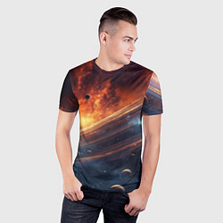 Футболка спортивная мужская Млечный путь космос, цвет: 3D-принт — фото 2