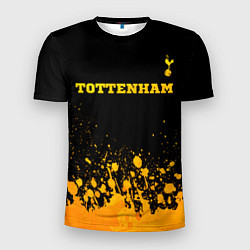 Мужская спорт-футболка Tottenham - gold gradient посередине