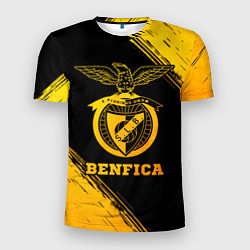 Мужская спорт-футболка Benfica - gold gradient