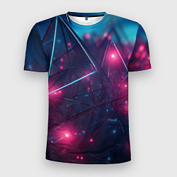 Футболка спортивная мужская Конструкция с ярким свечением, цвет: 3D-принт