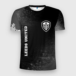 Мужская спорт-футболка Leeds United sport на темном фоне вертикально