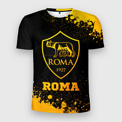 Мужская спорт-футболка Roma - gold gradient