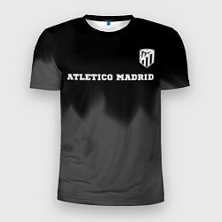 Мужская спорт-футболка Atletico Madrid sport на темном фоне посередине