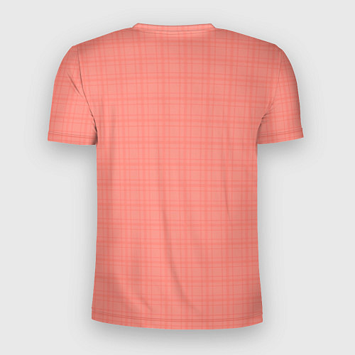 Мужская спорт-футболка Персиковый клетчатый / 3D-принт – фото 2