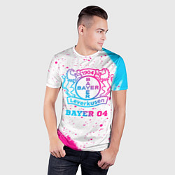 Футболка спортивная мужская Bayer 04 neon gradient style, цвет: 3D-принт — фото 2