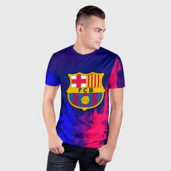 Футболка спортивная мужская Barcelona fc club gradient, цвет: 3D-принт — фото 2