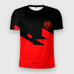 Мужская спорт-футболка CSGO стильная геометрия красный