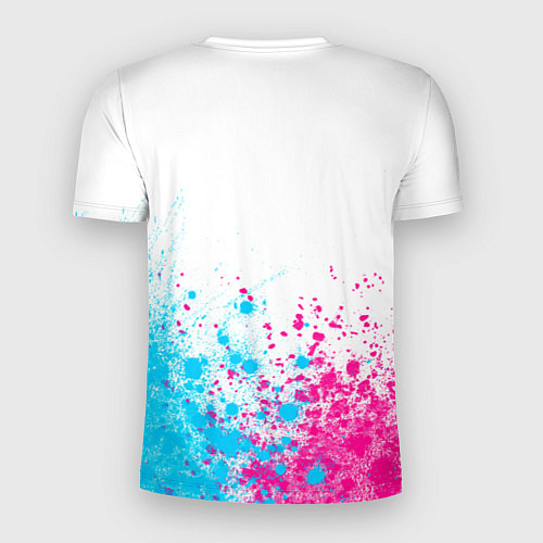 Мужская спорт-футболка Lyon neon gradient style посередине / 3D-принт – фото 2