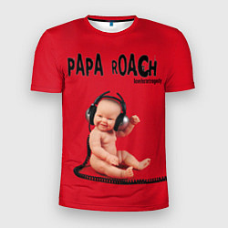 Футболка спортивная мужская Papa Roach - baby with headphones, цвет: 3D-принт