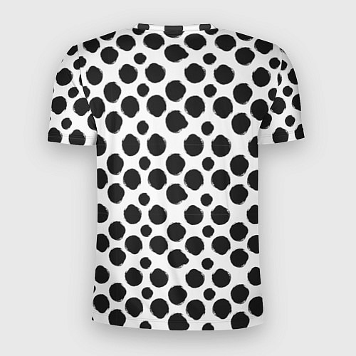Мужская спорт-футболка Гороховый тренд черный на белом фоне / 3D-принт – фото 2