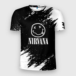 Футболка спортивная мужская Nirvana текустура краски, цвет: 3D-принт