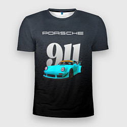 Мужская спорт-футболка Porsche 911 спортивный автомобиль