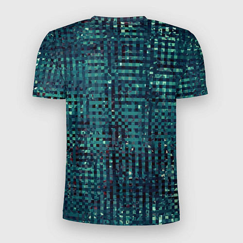 Мужская спорт-футболка Сине-бирюзовый абстрактный / 3D-принт – фото 2