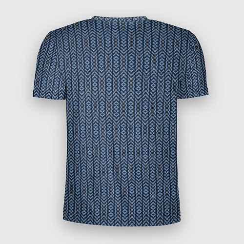 Мужская спорт-футболка Серо-синий текстурированные полосы / 3D-принт – фото 2
