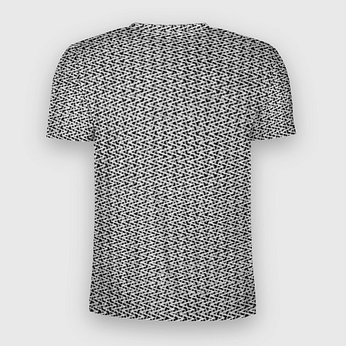 Мужская спорт-футболка Чёрно-белый текстурированный полосы / 3D-принт – фото 2