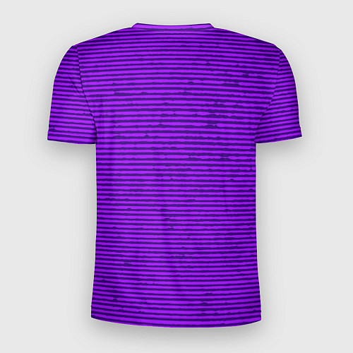 Мужская спорт-футболка Сочный фиолетовый в полоску / 3D-принт – фото 2