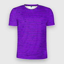 Мужская спорт-футболка Сочный фиолетовый в полоску