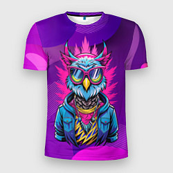 Мужская спорт-футболка Стильная сова в одежде