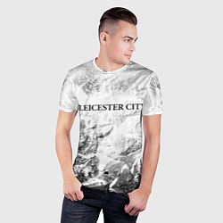 Футболка спортивная мужская Leicester City white graphite, цвет: 3D-принт — фото 2