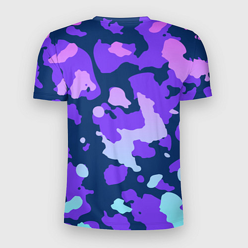 Мужская спорт-футболка Паттерн с розовыми фиолетовыми и голубыми пятнами / 3D-принт – фото 2