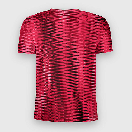 Мужская спорт-футболка Тёмно-розовый абстрактные полосы / 3D-принт – фото 2