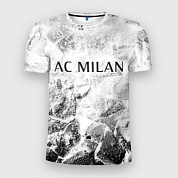 Футболка спортивная мужская AC Milan white graphite, цвет: 3D-принт