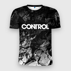 Футболка спортивная мужская Control black graphite, цвет: 3D-принт