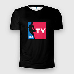 Футболка спортивная мужская NBA tv logo, цвет: 3D-принт