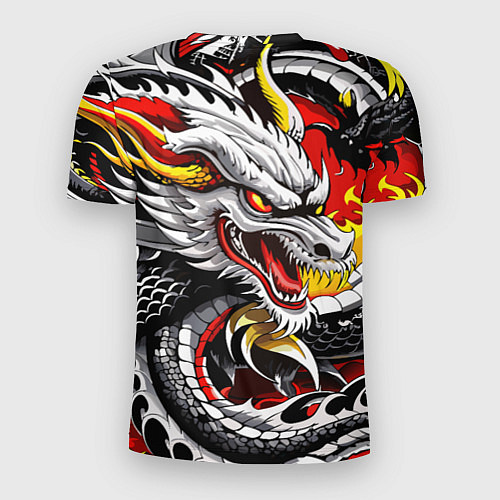 Мужская спорт-футболка Огнедышащий дракон в японском стиле / 3D-принт – фото 2