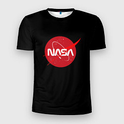 Футболка спортивная мужская Nasa logo red, цвет: 3D-принт