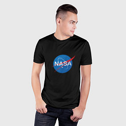 Футболка спортивная мужская Nasa logo space blue, цвет: 3D-принт — фото 2