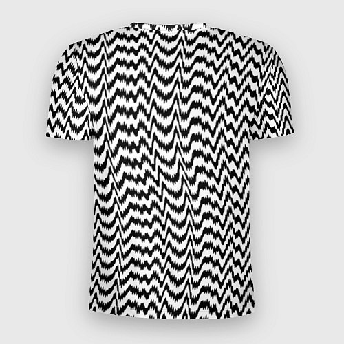 Мужская спорт-футболка Черно-белые кривые / 3D-принт – фото 2