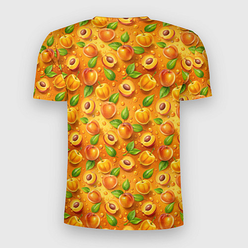 Мужская спорт-футболка Сочные сладкие абрикосы паттерн / 3D-принт – фото 2