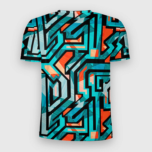 Мужская спорт-футболка Граффити цвета гранж / 3D-принт – фото 2
